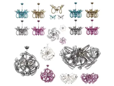 892 Stella Lightstar Collection of Modern Lamps 3D Model Pack