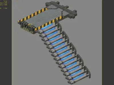 Spaceship Building - Stairs 10 3D model