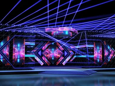 Music Festival Stage 02 Design 3D model