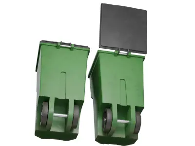 Plastic Trash Bin V1 Low-poly 3D model