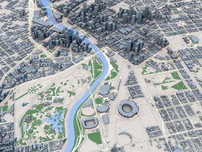Melbourne City Australia 3D model