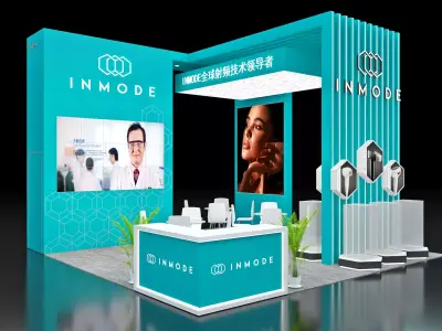 Booth Exhibition Stand Stall 6x6m Height 440cm 4 Open 3D model 3D model
