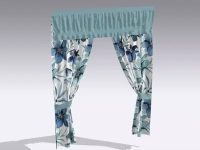 Curtain Low-poly 3D model