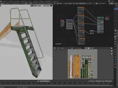 Playground Slide Low-poly 3D model