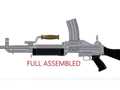 Stoner 63 LMG 3D model
