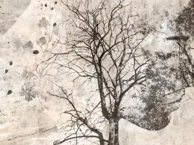 Vintage Botanica Silhouette Wallpaper Texture Texture