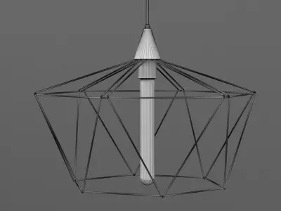 Hanging Wire Lamp Set 3D model