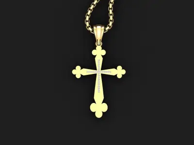 Cross Light Gold 3CP002 3DM STL 3D model