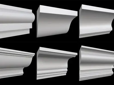 70 Cornice Base and High Mesh Pack 3D model