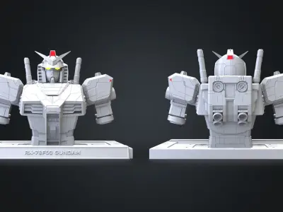 GUNDAM BUST RX-78F00 3D print model 3D print model