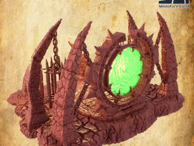Chaos Portal Tabletop Terrain 28 MM 3D print model