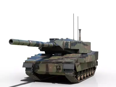 4 coatings of USA ARMY M8 Armored Gun System light tank Low-poly 3D model