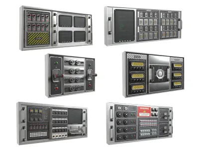 Control Panels Kitbash 3D model