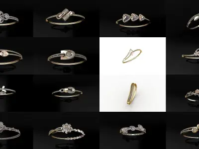 Light Weight Bracelets Collection 3D Model Pack