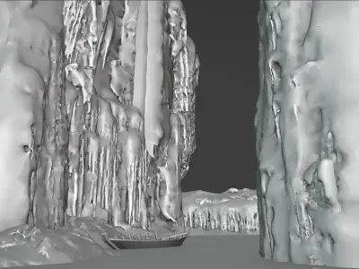 High quality  Iceberg environment  Low-poly 3D model