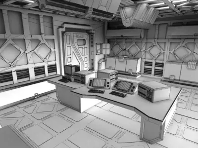 Spaceship indoor 3D model