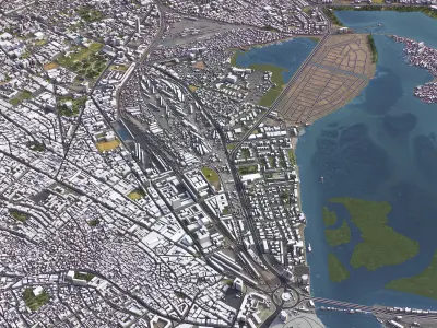 Karachi - 3D City Model Low-poly 3D model