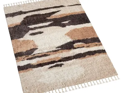 Storm Sky Abstract Shag Rug 3D model