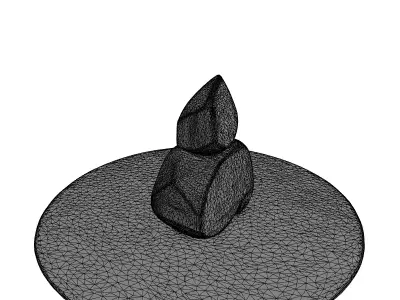 Abstract Stone Stacked Balance Decor Low-poly 3D model