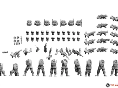 Universal Guard - Light Infantry Builder 3D print model