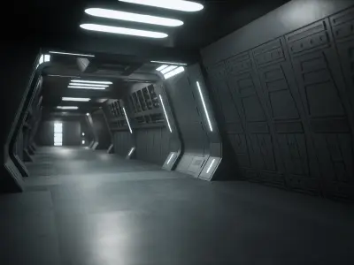 Light Cruiser Style asset Pack Low-poly 3D model