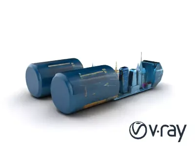 Futuristic Skyscraper Neon Cityscape model pack Low-poly 3D model