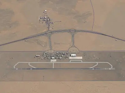 Najran Airport Low-poly 3D model