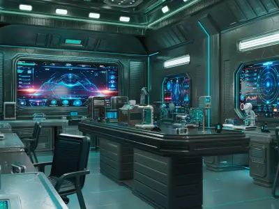 Sci Fi Interior laboratory 3D model