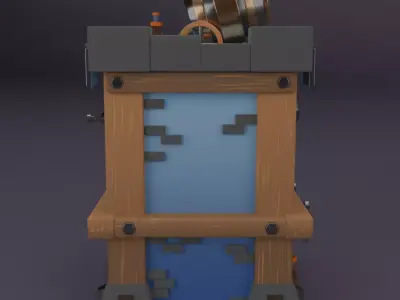 Clash of Clans Inspired Defense Tower High-Quality 3D Model 3D model