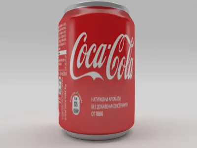 Bottle Coca-cola 2 Low-poly 3D model