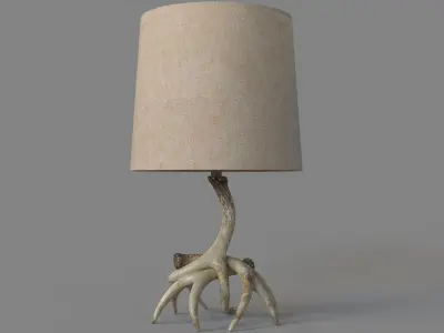 Antlers Table Lamp 3D model