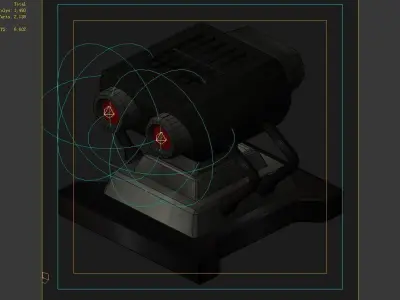 Satellite city object 04 3D model