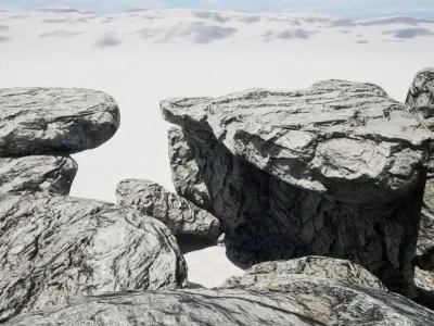 Cliff Rocks 03 Low-poly 3D model