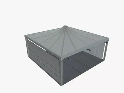 Tent with curtains 3D model