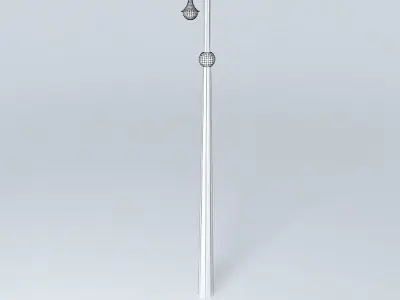 Welded construction public space lighting columns Free 3D model