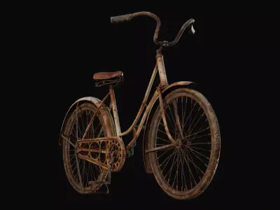 Next generation old bicycles Low-poly 3D model
