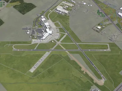 Buenos Aires Airport Low-poly 3D model