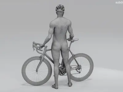  Male White Muscular Cyclist HQ 