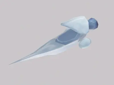 fly ship lowpoly 3d Low-poly 3D model