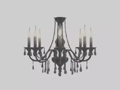 Eeriechandeliermode 1 Low-poly 3D model