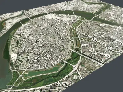 Cityscape Taipei Taiwan 3D model