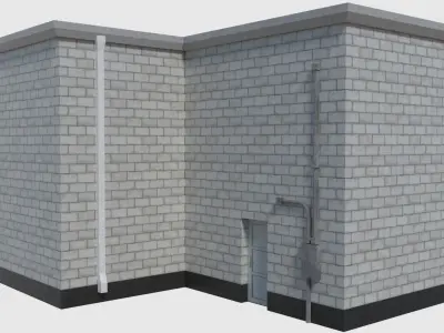 Corner Bank - Game Ready Low-poly 3D model