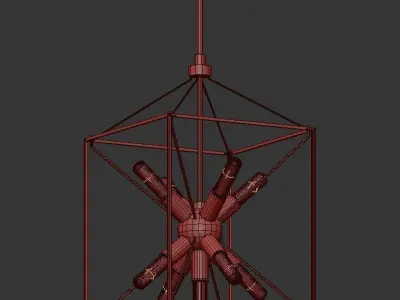 Artika pendant light in brass 3D model