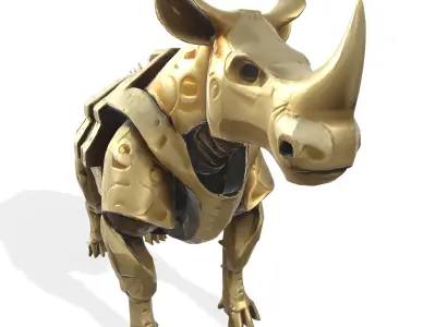 Mechanical Rhino Warriors - Battle-Ready Sentinel Collection 3D print model