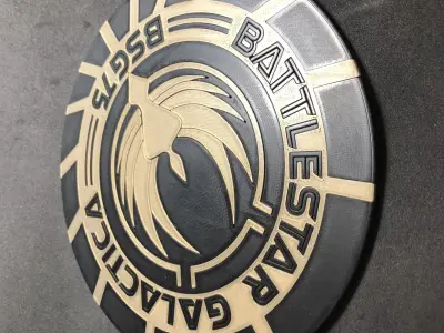Battlestar Galactica BSG 75 Wall Plaque 3D print model