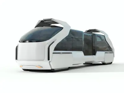  Hybrid Sci-Fi Train-Bus Concept 