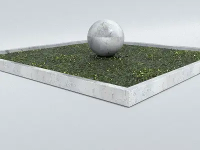 laos Grass Floor Low-poly 3D model