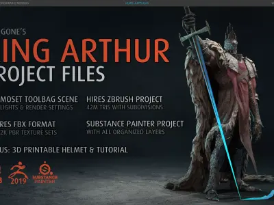Poligone - King Arthur Project Files BASIC Low-poly 3D model