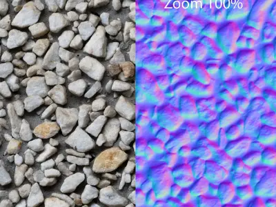 Seamless stone material on concrete Texture