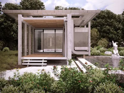 Casa Blanca Exterior Scene 3D model